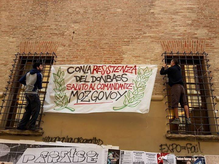 Activists Of Bologna In Honour Of Aleksey Mozgovoy