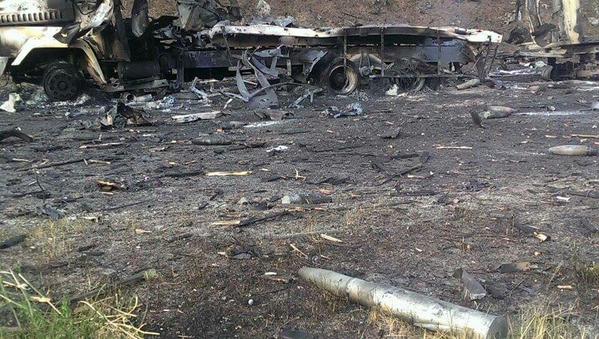 Ammunition Hauler of 'National Guard' of Ukraine Exploded around Kiev