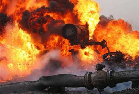 Main Gas Pipeline Stavropol-Moscow Was Blown Up Near The City Rovenki