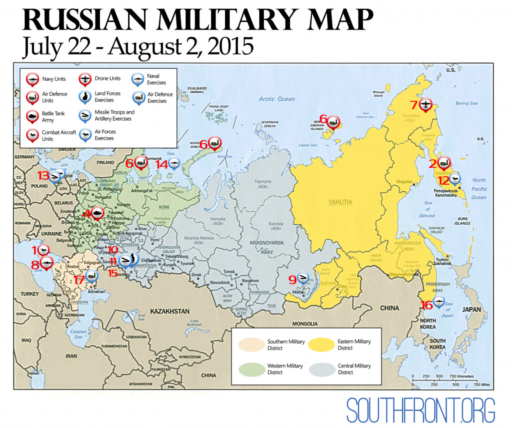 Russian Military Map, July 22 - August 2, 2015