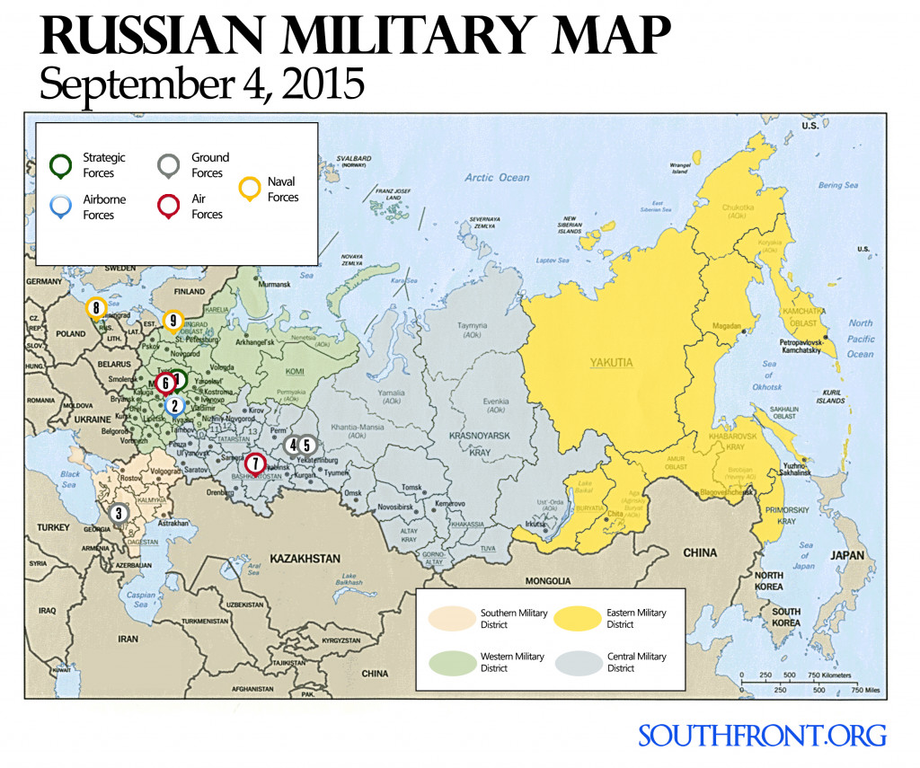 Russia Military Map, Sep. 4, 2015