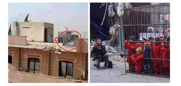 ISIS Militants Set Cages with Civilians at Housetops to Avoid Russian Airstrikes (Photo)