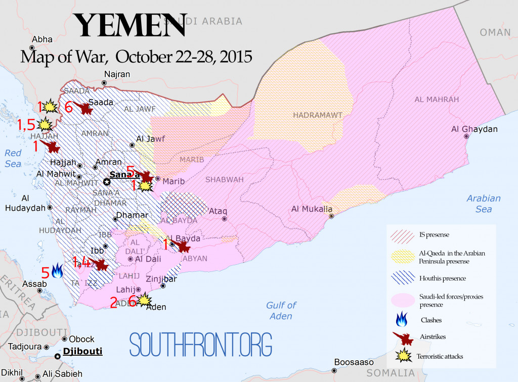 Yemen Map of War – Oct. 22-28, 2015