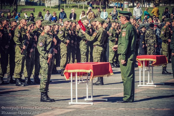 First 125 Cadets of Donetsk Military Academy Took Oath for DPR (Photos)