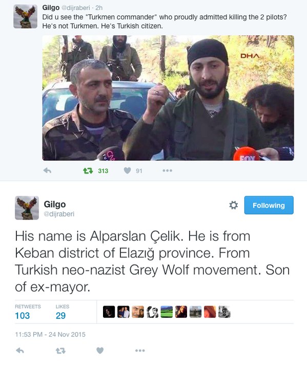 "Turkmen commander" Who Admitted Killing 2 Russian Pilots is Turkish Citizen