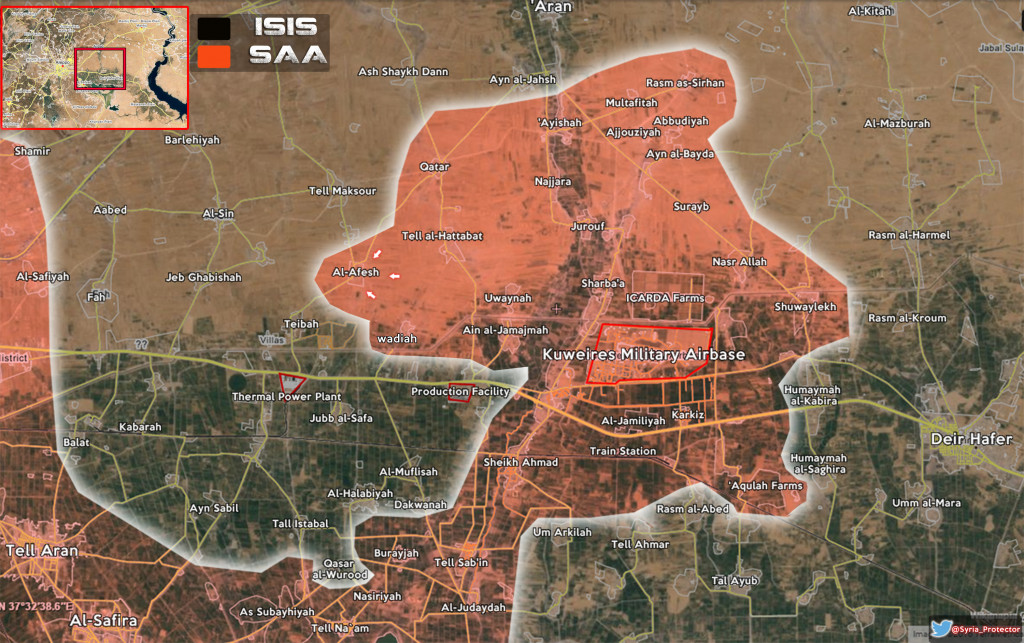 Map: Syrian Army Takes Control of Afesh Village after Intensive Battle