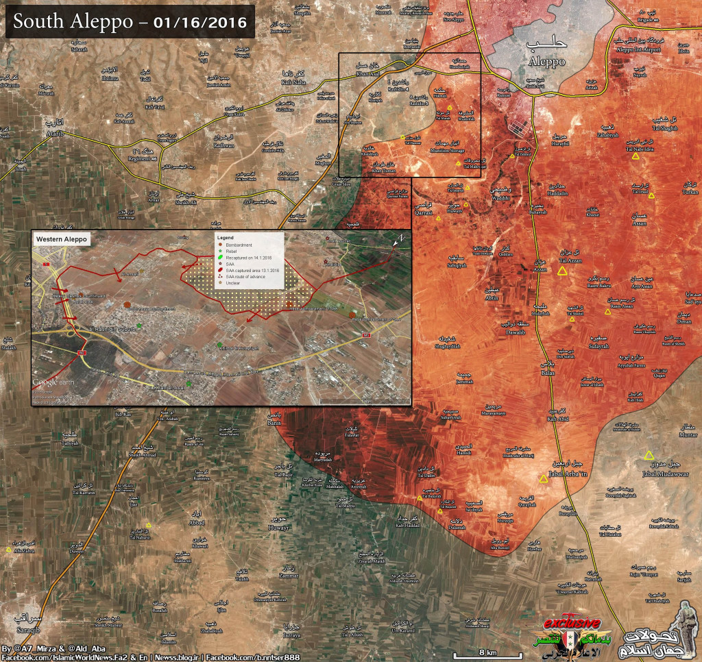 Syria: Government Forces Liberate more Areas in South Aleppo