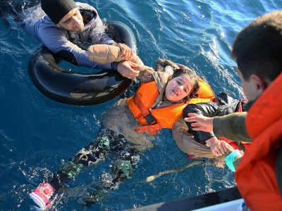 More than 45 refugees drowned crossing the Aegean sea