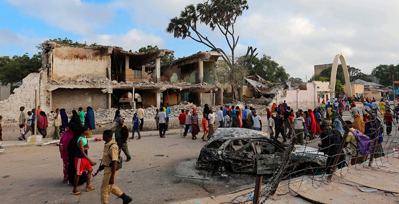 Twin suicide blasts killed at least 30 in Somalia