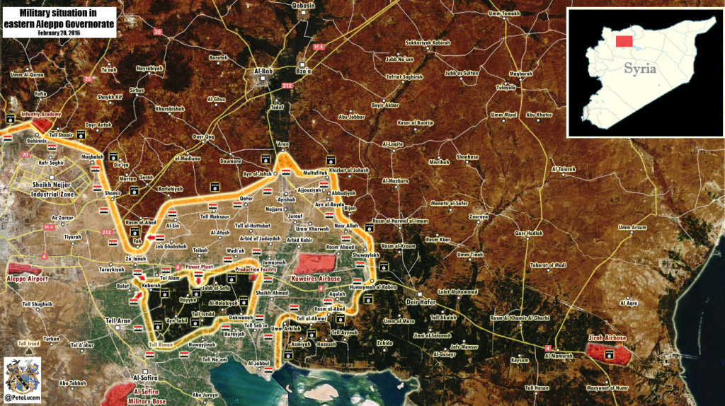 Map: Complete Encirclement In East Aleppo