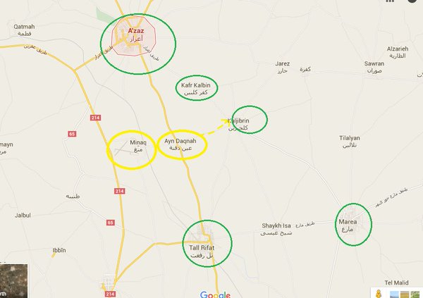 Syria: Kurdish YPG Cuts Road between Militants-controlled Tall-Rifaat and Azaz