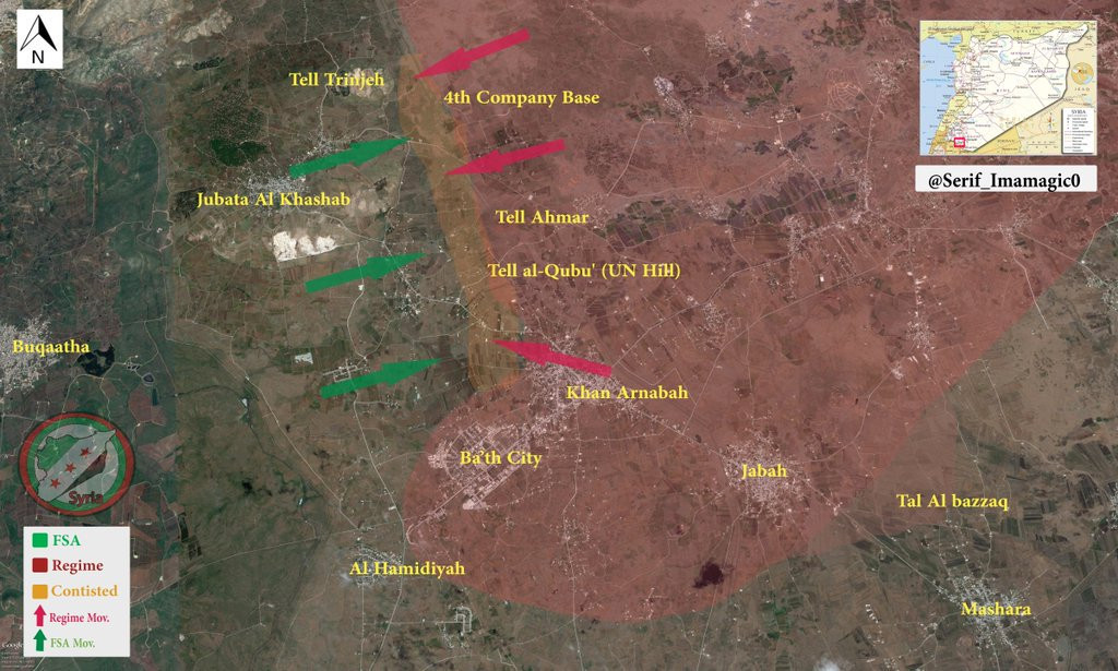 Map: Militants Anounce Major Offensive in Quneitra, Syria