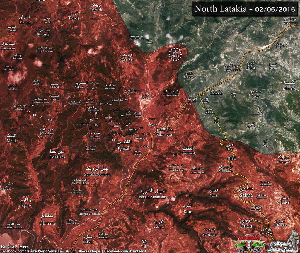 Map: Military Situation In North Latakia