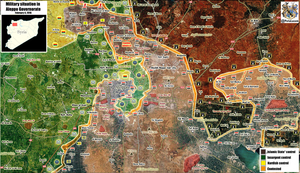 Map: Syrian Army Gains More Ground in Aleppo