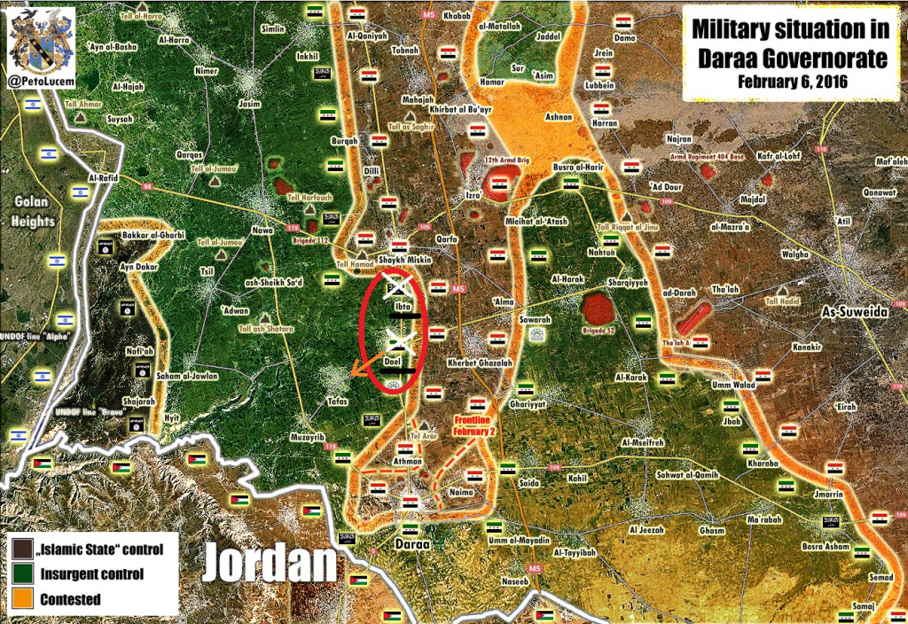 Ibtaa and Dael in Daraa surrendered to Assad