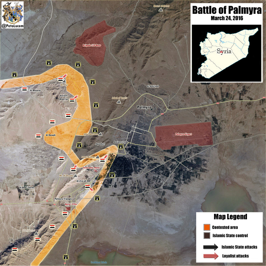 Syrian forces at the gate of Palmyra