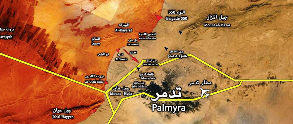 Battle for Palmyra heats up as Syrian forces push towards the western gates - Map