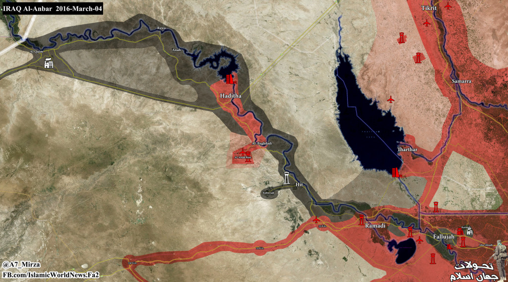 Map: Military Situation in Anbar Province of Iraq