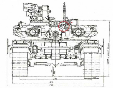 TOW-2A-damaged T-90 displayed