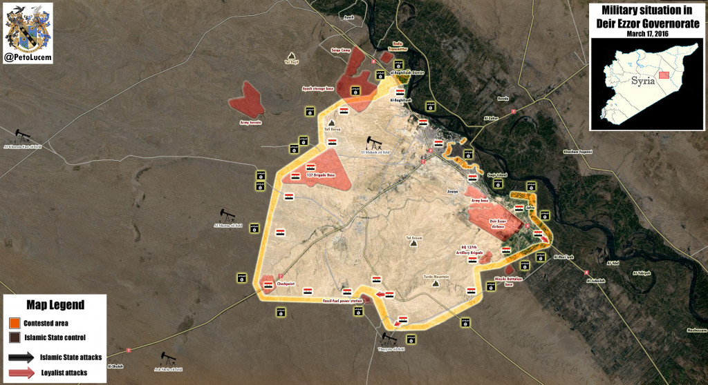 MAP: Military situation in DeirEzzor Governorate, Syria