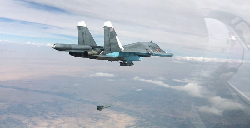 Russian, Syrian bombers launched surprise attacks over ISIS near Raqqah