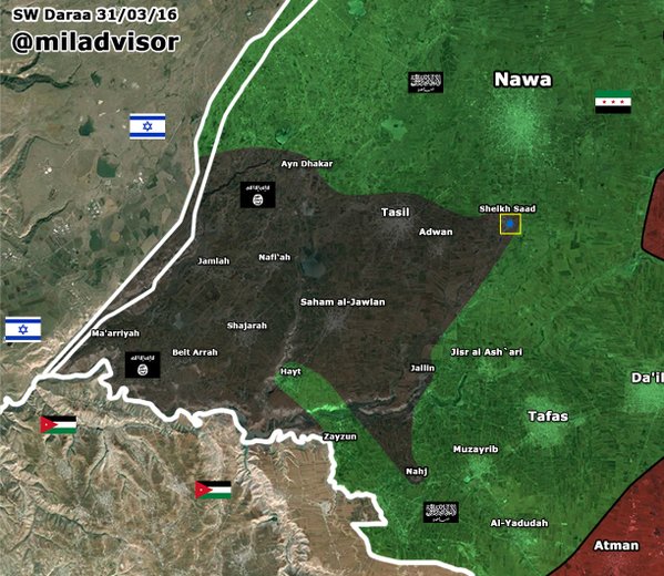 Map: ISIS Expands Zone of Control in Daraa Governorate, Syria