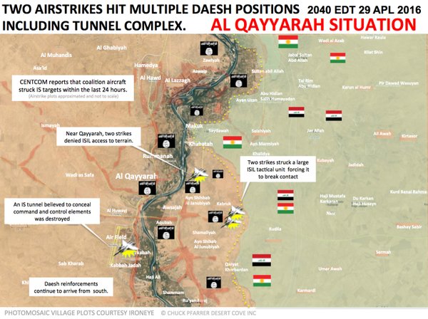 Military Situation in Iraq's Al Qayyarah on April 29