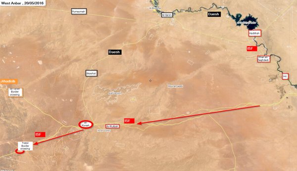 Iraqi Security Forces Liberate Road between Rutbah and Trebil Border Crossing