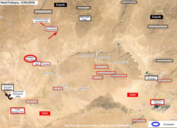 ISIS Advances on T4 Airbase, Threatenes Communications to Palmyra