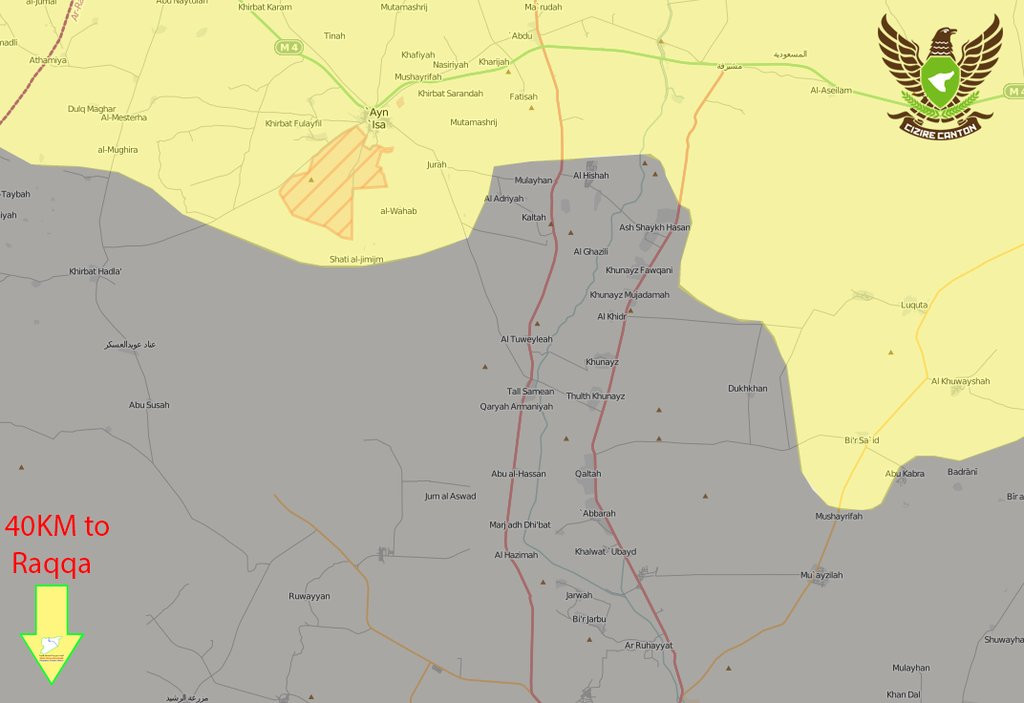 Military Situation in Northern Raqqa, Syria on May 26