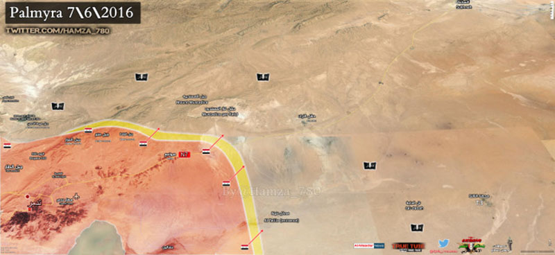 Syrian Army reaches Talilah Crossroad in southeast Palmyra