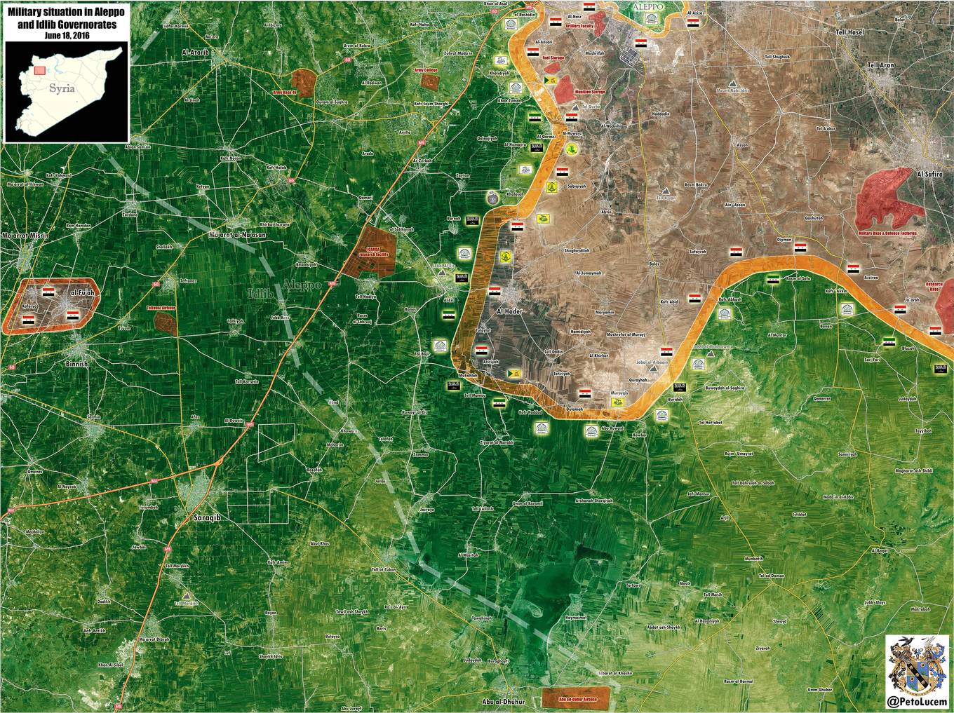 Military Situation in Aleppo and Idlib Provinces on June 18