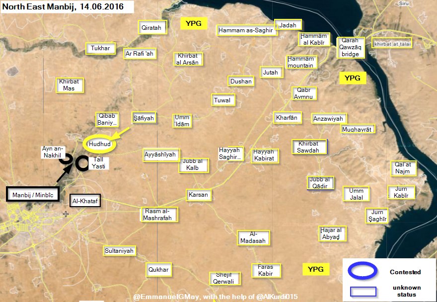 Syrian Democratic Forces Take Back Hudhud near Manbij