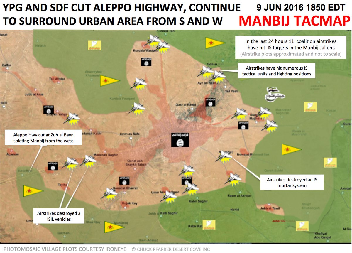 U.S.-led Coalition Airstrikes near Manbij, Syria