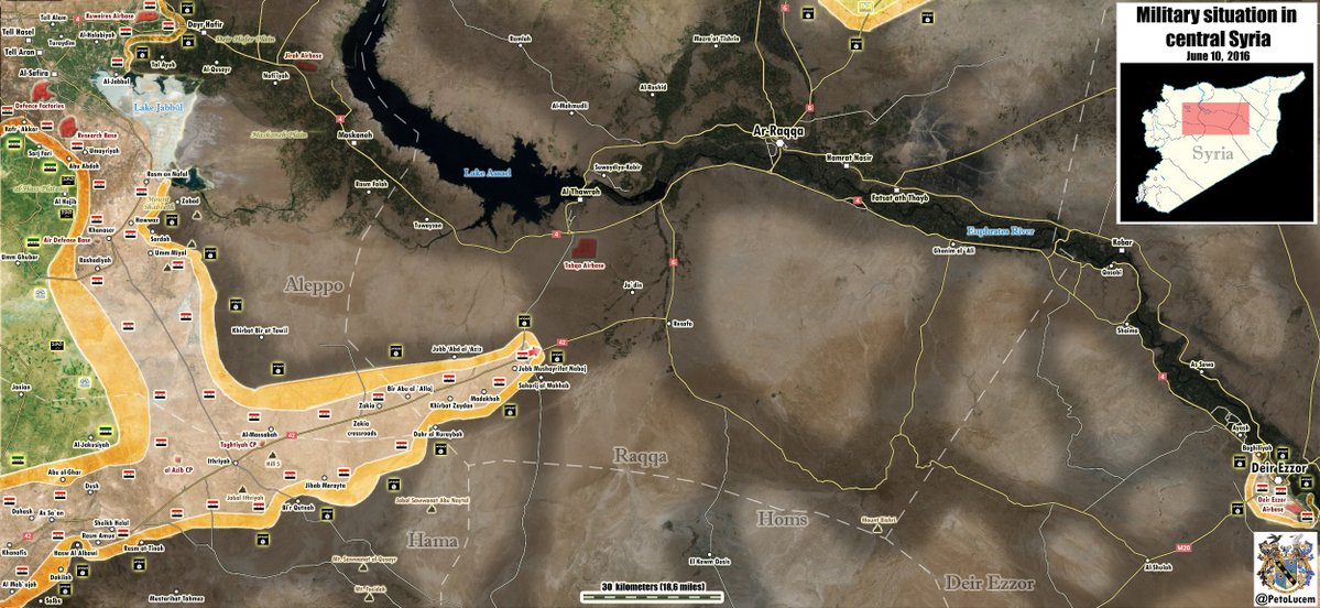 Syrian Army In 20 Km from Tabaqa Military Airport in Raqqa Province