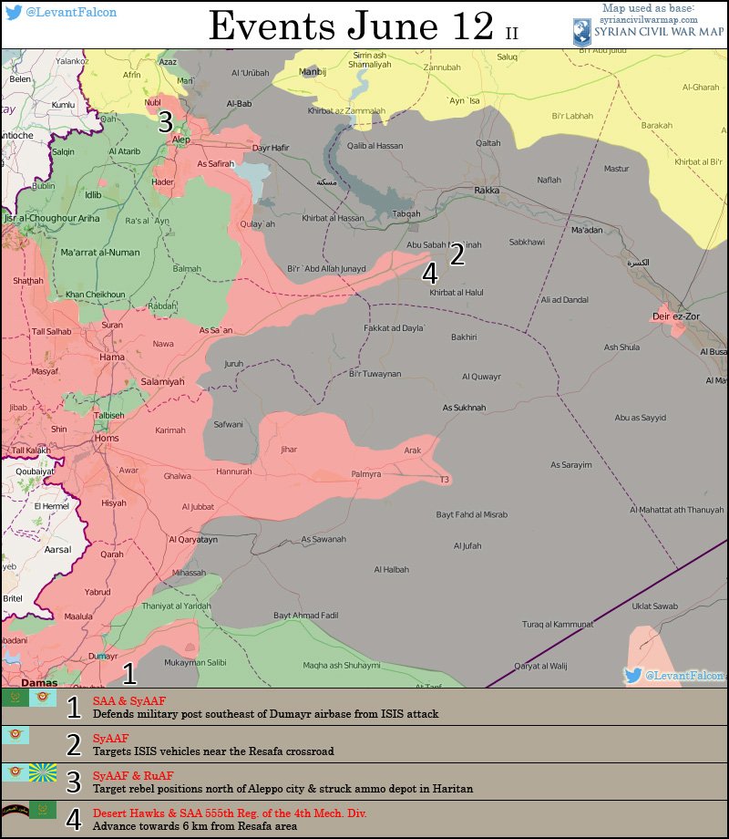 Syrian Forces Repel ISIS Attack near Dumayr, Deploy In 5km from Tabaqa Military Airport