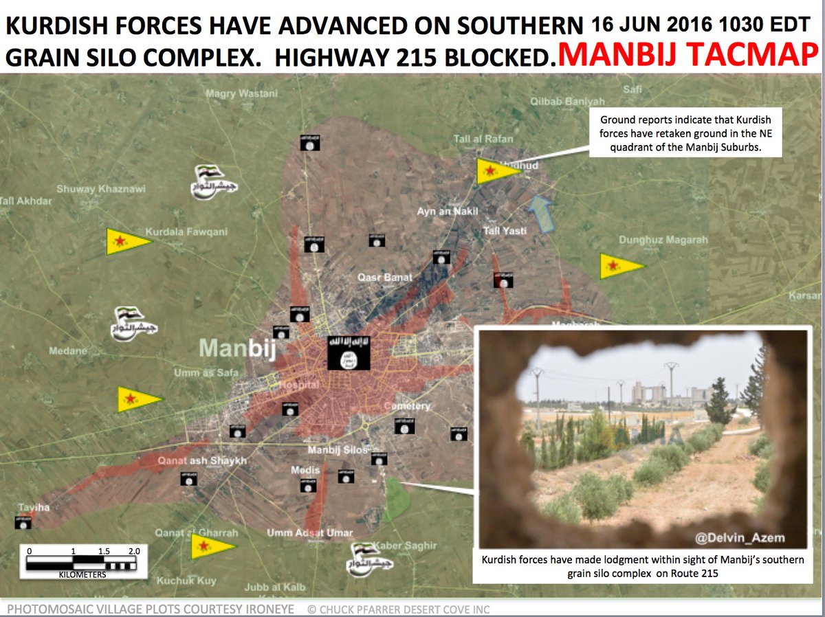 Clashes for Syria's Manbij on June 16