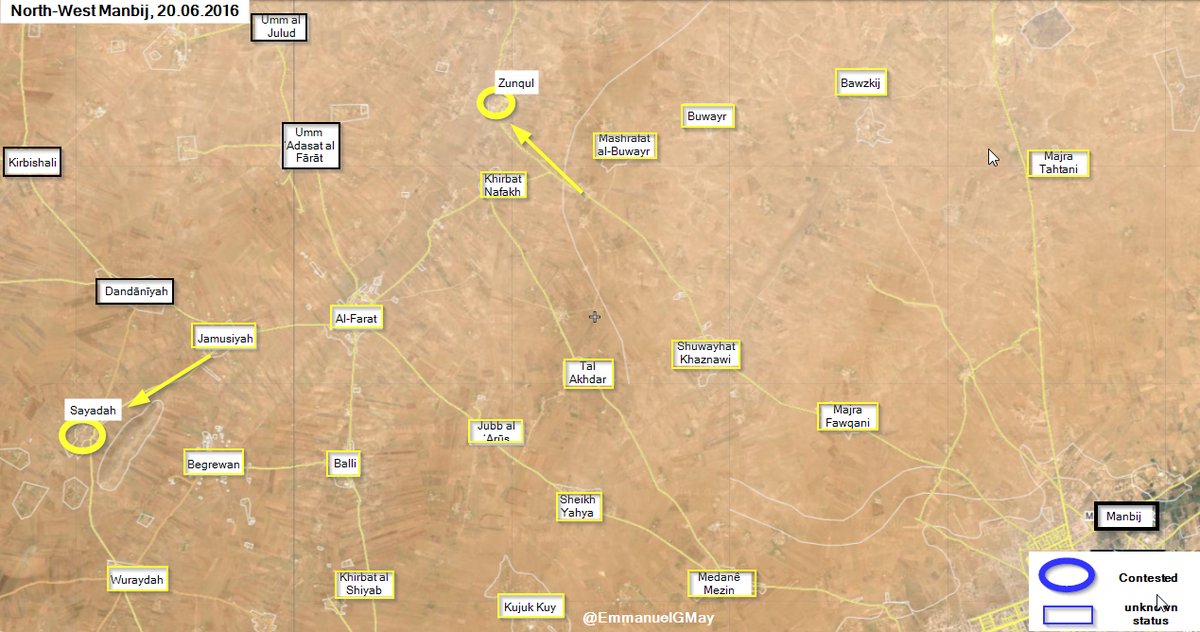 Syrian Democratic Forces Advance West of Manbij