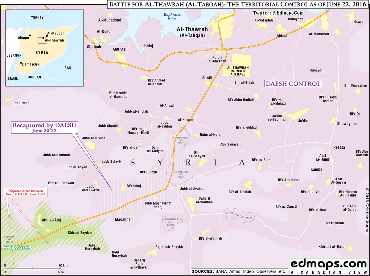 ISIS Advancing along Sukhanah-Tabaqa Road