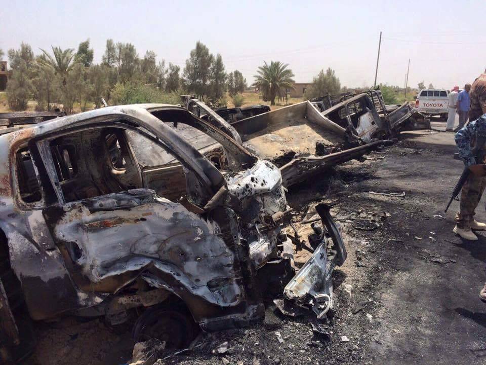 Iraqi Forces Destroyed 100+ ISIS Vehicles Fleeing Fallujah to Syria (Videos, Photos)