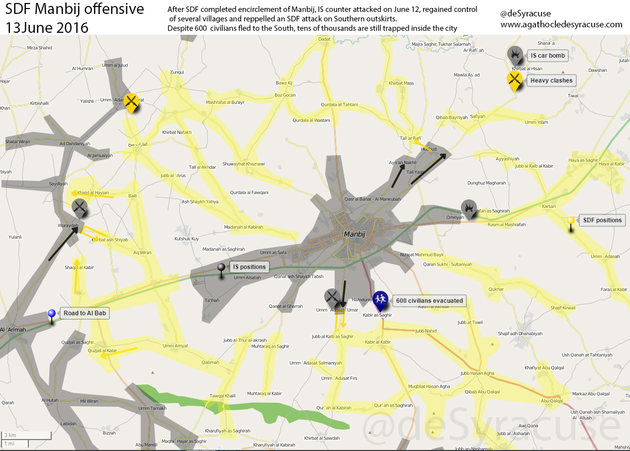 ISIS Counter-attacks in Siyra's Manbij