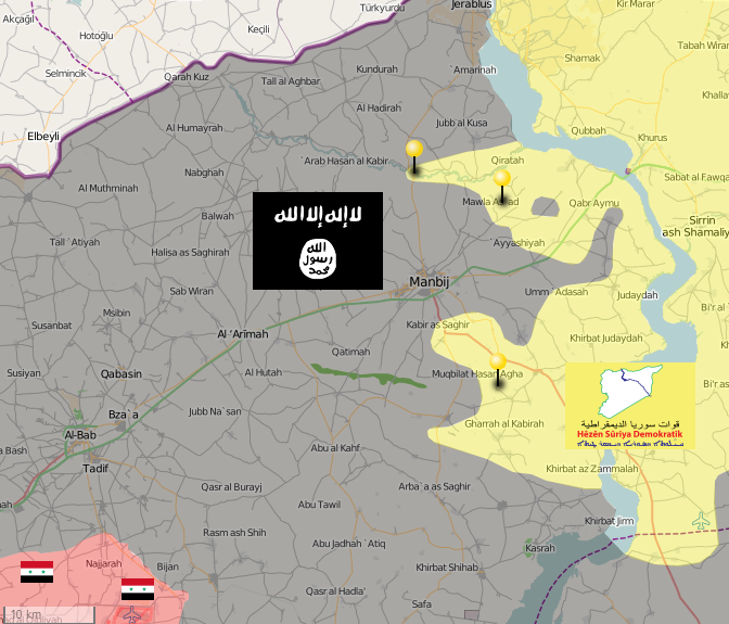 ISIS on high alert as the Syrian Democratic Forces encircle Manbij city