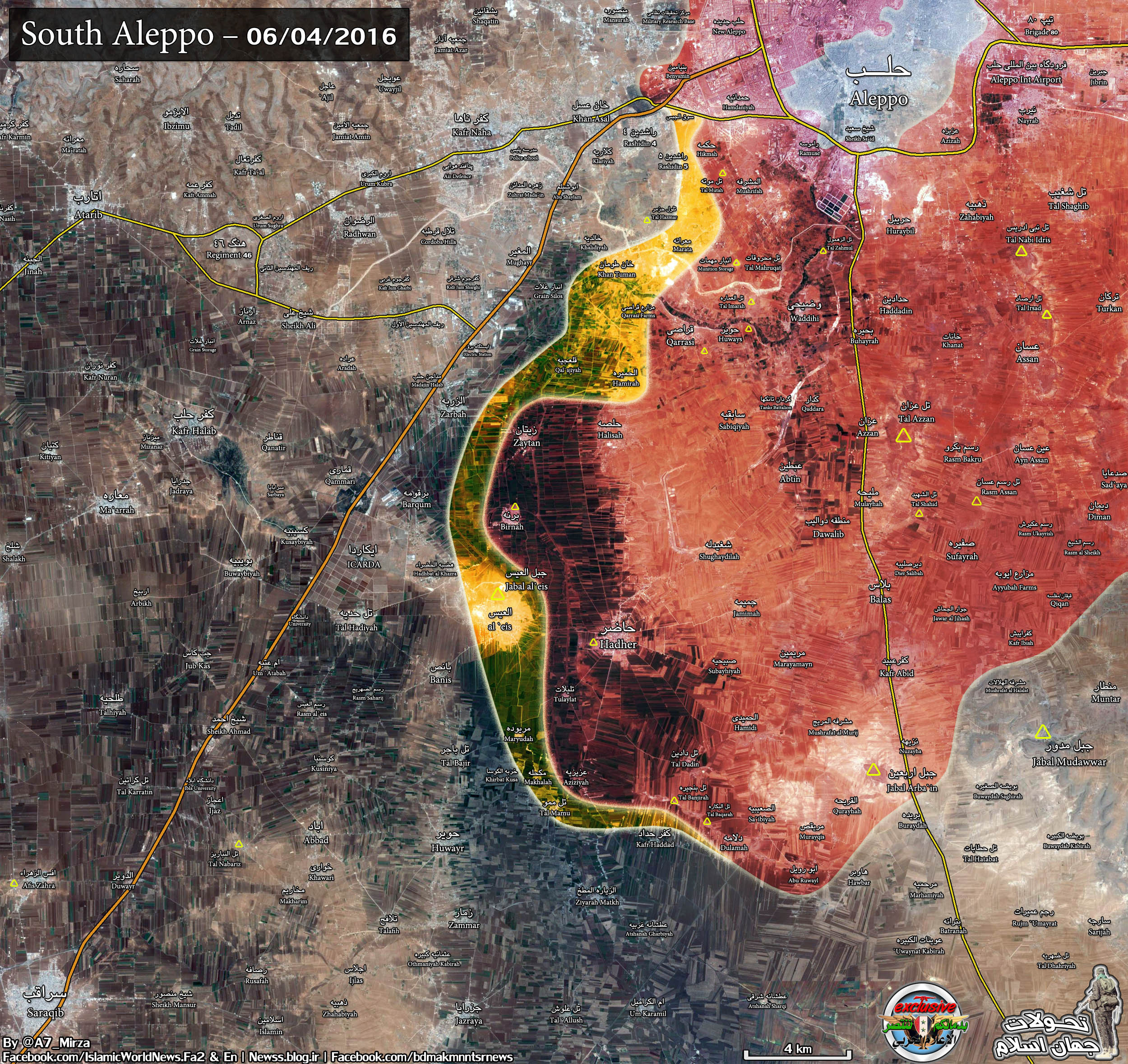 Military SItuation in South Aleppo, Syria on June 4