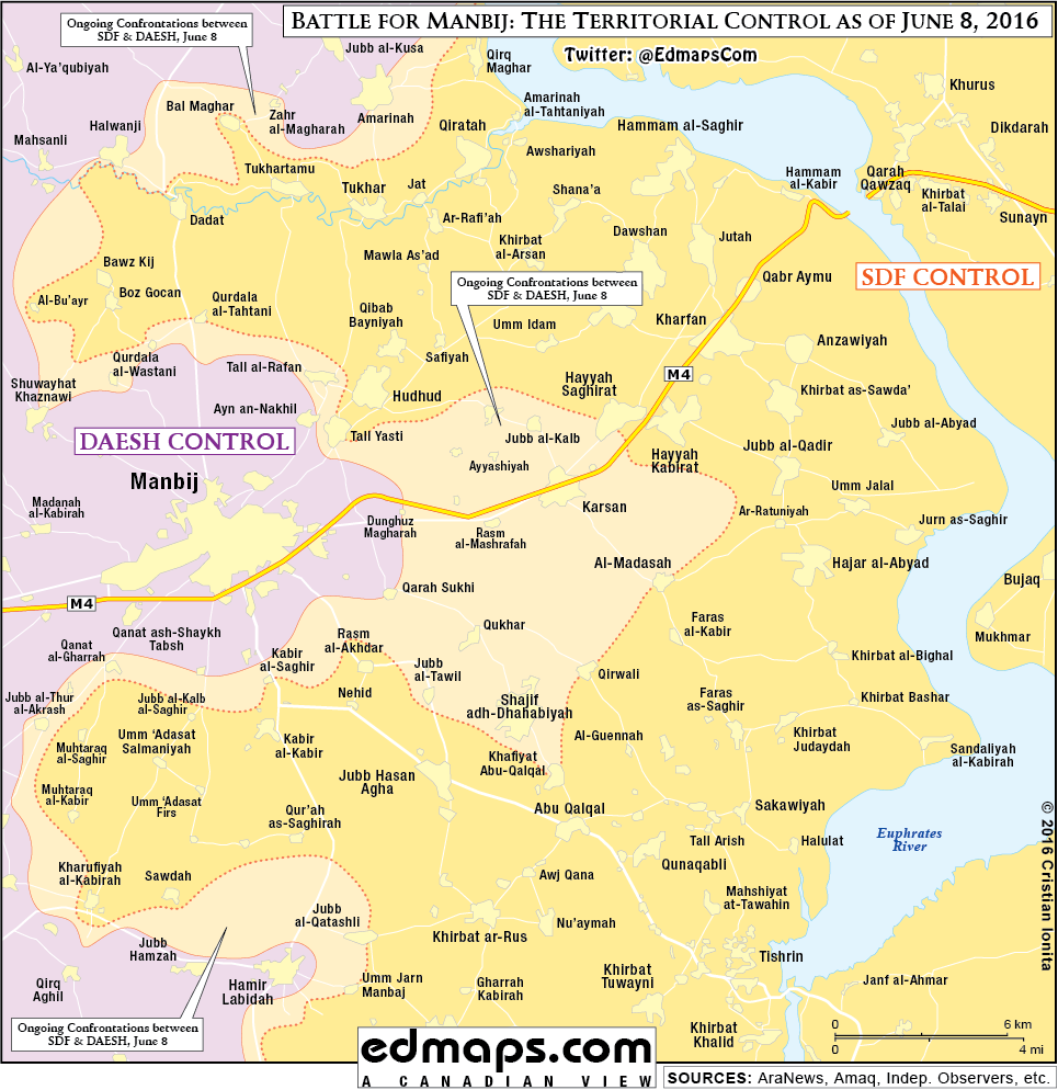 Syria: Battle for Manbij on June 8