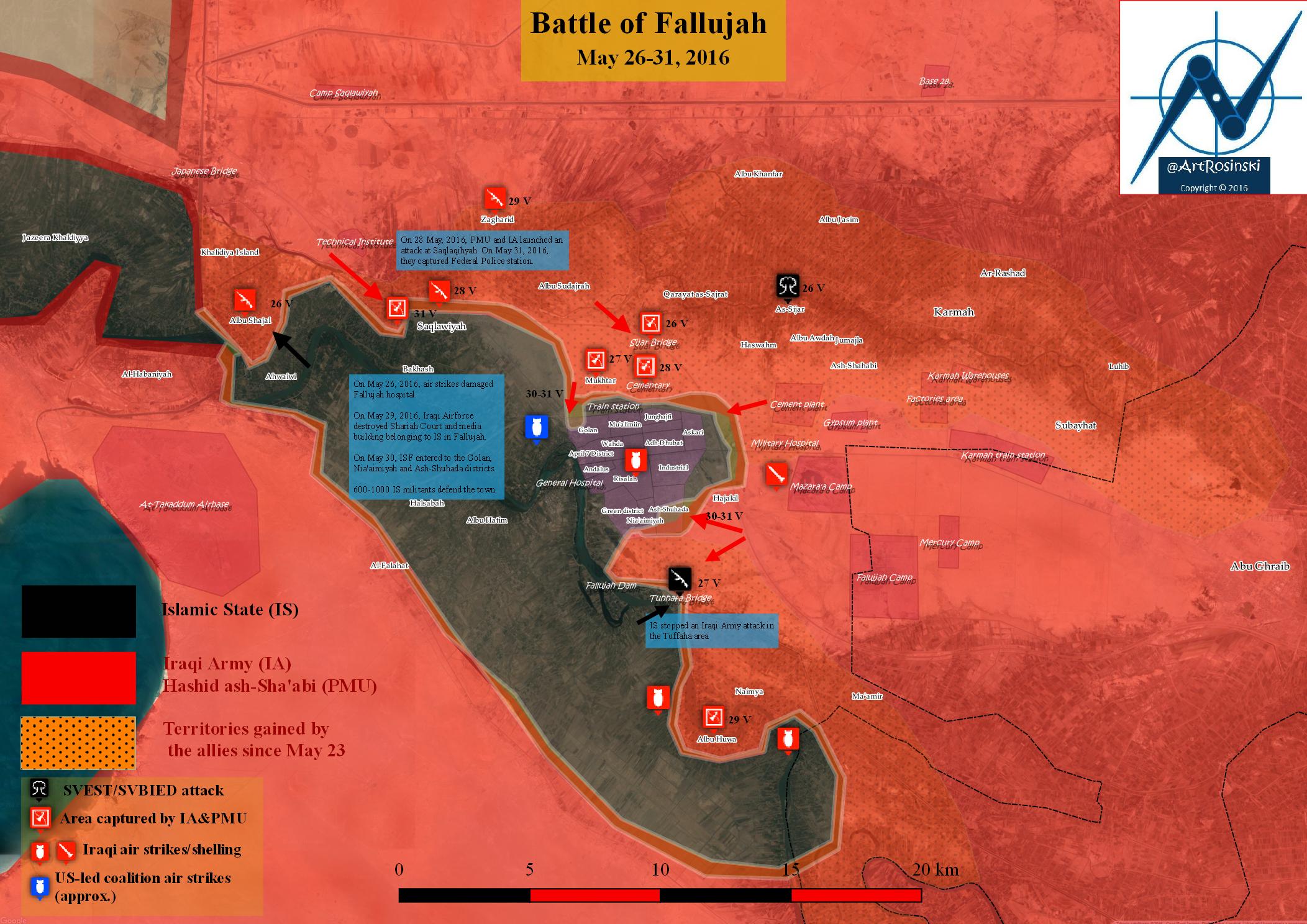 Military Situation in the Area of Fallujah, Iraq, May 26-31