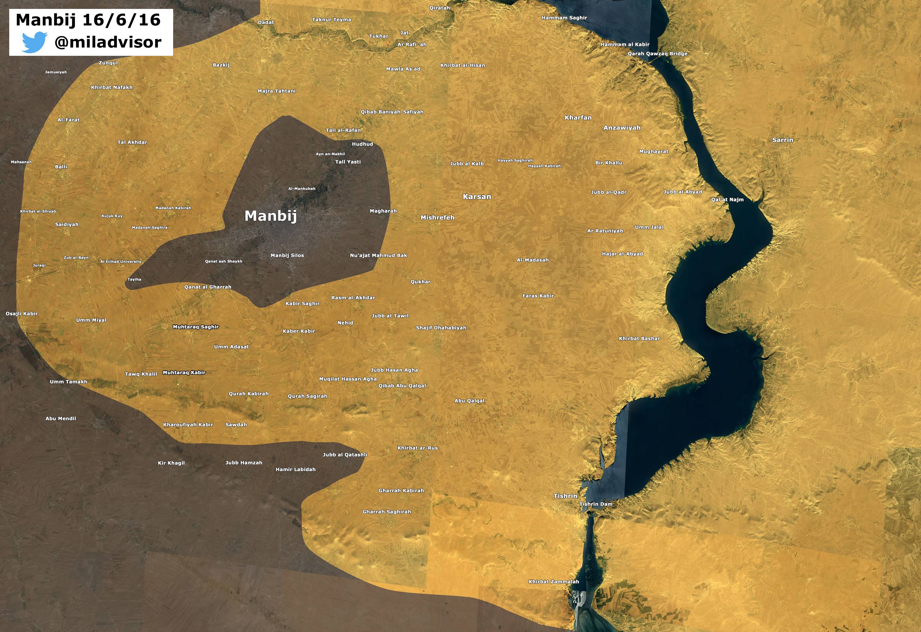 Syrian Democratic Forces Seize Village of Yatani near Syria's Manbij