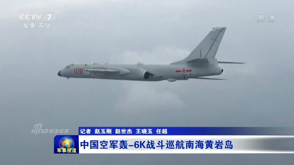 Beijing Uses Its Nuclear Capable H-6K Bomber to Patrol over South China Sea