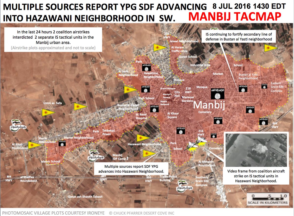 Syrian Democratic Forces Advancing in Hazawani Neighborhood of Manbij