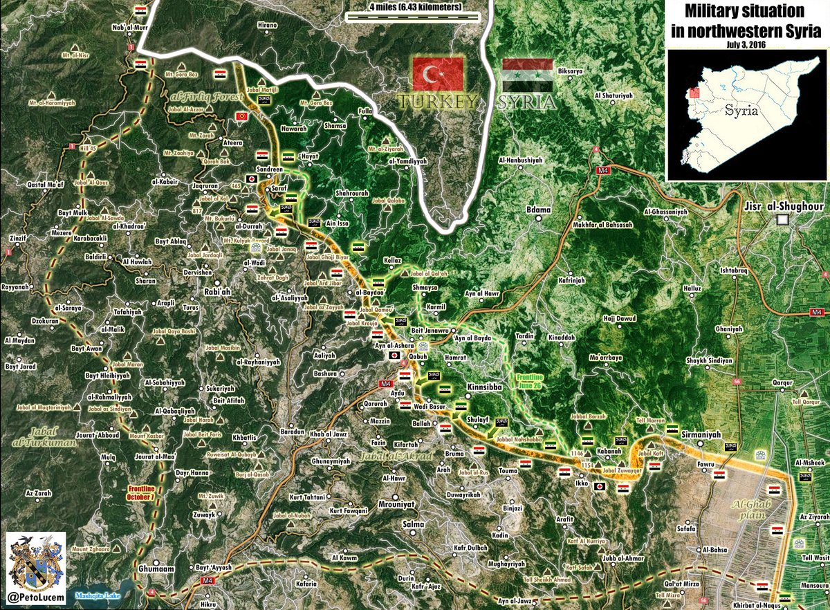 Military Situation in Northern Latakia, Syria on July 3