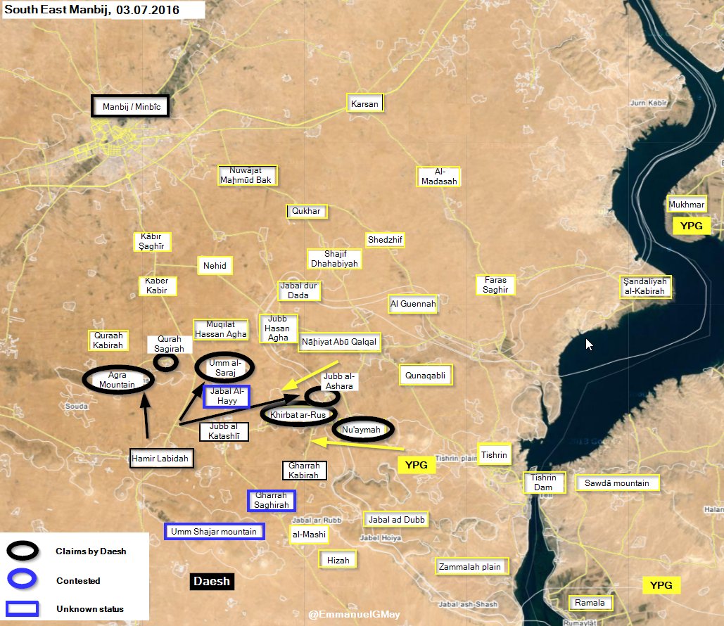 ISIS Claims to Seize 8 Vilalges near Syria's Manbij